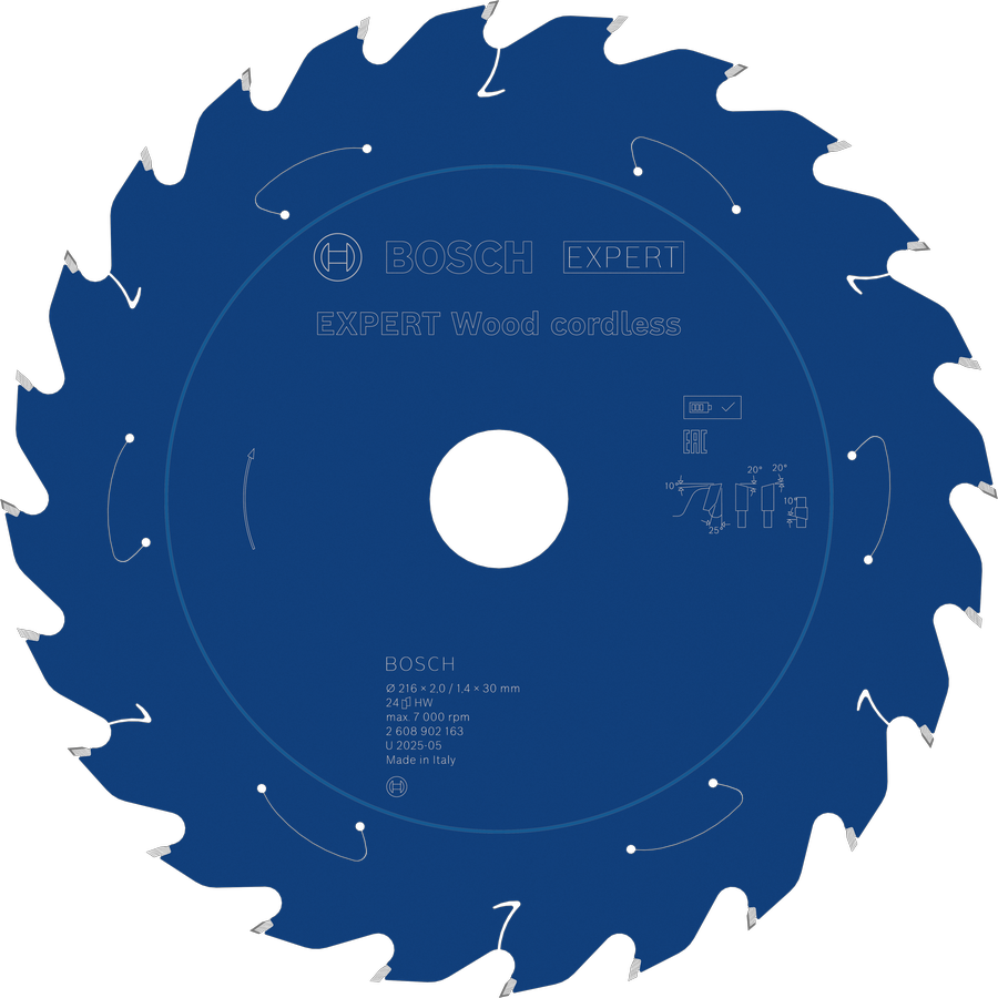 Bosch EXPERT Wood akuga ringsae tera 216mm T24.